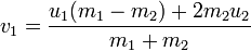 Elastic collision formula